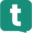 Tagaloguero logo — stylized “T” in a speech bubble, representing conversation and Filipino grammar learning.